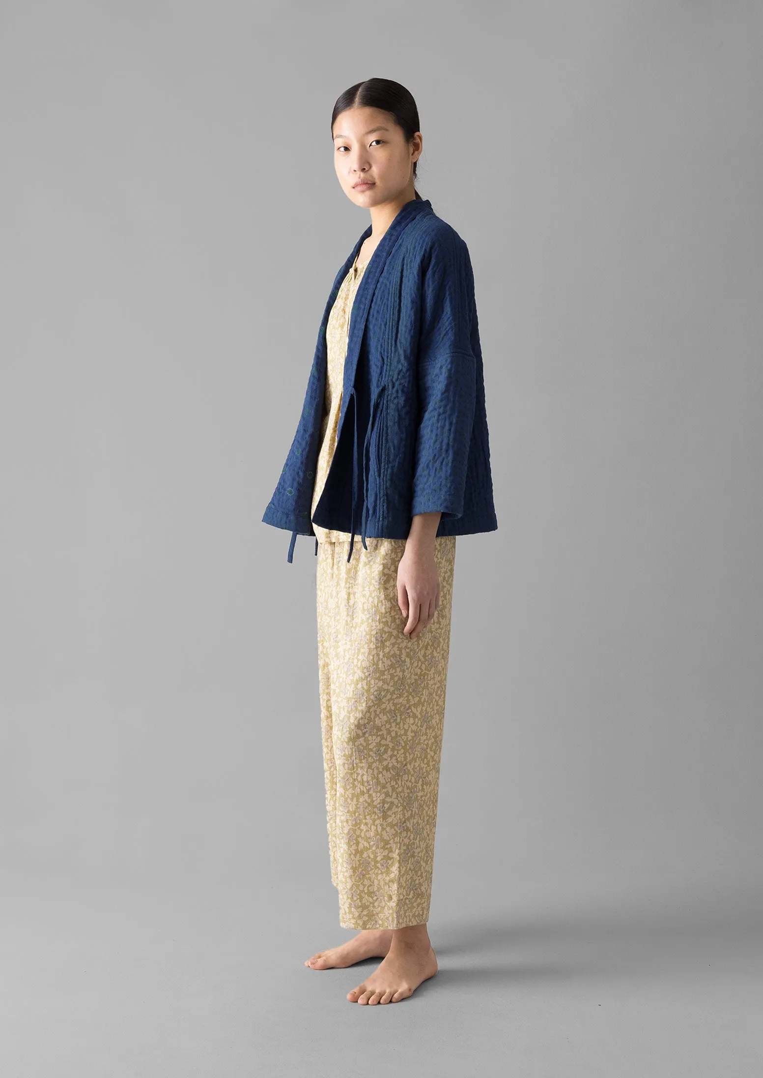 Overdyed Repurposed Kantha Jacket | Provence Blue sold by TOAST product image thumbnail 3