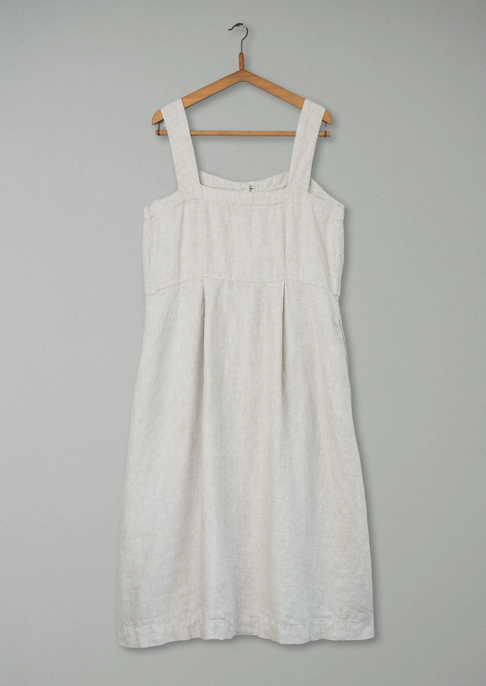 Reworn Linen Sun Dress Size 14 (499) | Natural sold by TOAST product image thumbnail 2