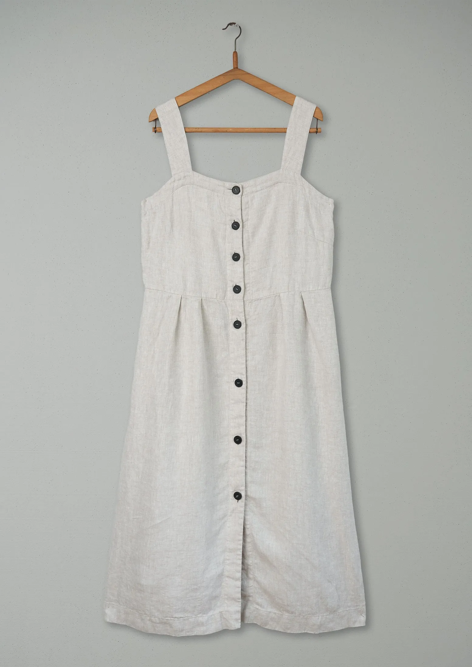 Reworn Linen Sun Dress Size 14 (499) | Natural sold by TOAST