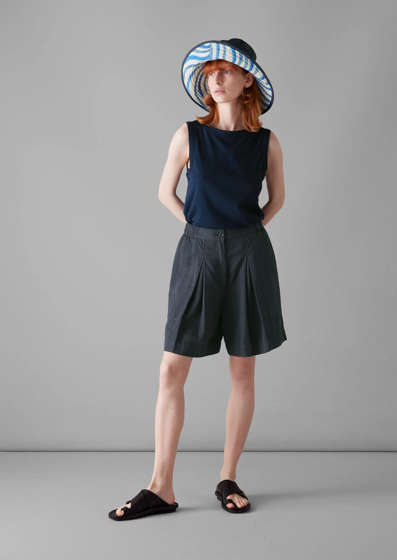Garment Dyed Organic Cotton Tank Top | Duffle Blue sold by TOAST product image thumbnail 2