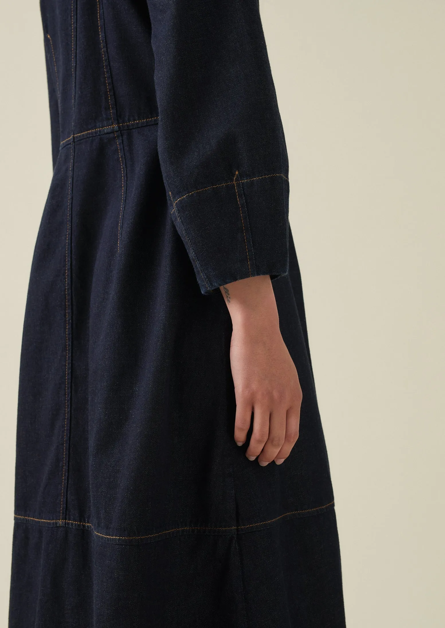 Indigo Denim Neat Shirt Dress | Indigo sold by TOAST product image thumbnail 4