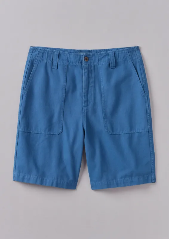 Garment Dyed Cotton Canvas Shorts | Flask Blue sold by TOAST