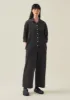 Wide Leg Organic Cord Jumpsuit | Charcoal sold by TOAST