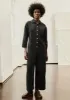 Wide Leg Organic Cord Jumpsuit | Charcoal sold by TOAST