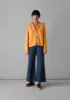 Collared Wool Cotton Boxy Cardigan | Cantaloupe Melon sold by TOAST