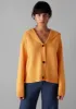 Collared Wool Cotton Boxy Cardigan | Cantaloupe Melon sold by TOAST