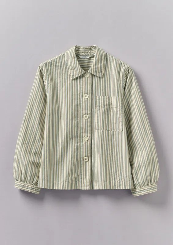 Raft Stripe Patch Pocket Cotton Shirt | Pulp/Bright Sky sold by TOAST