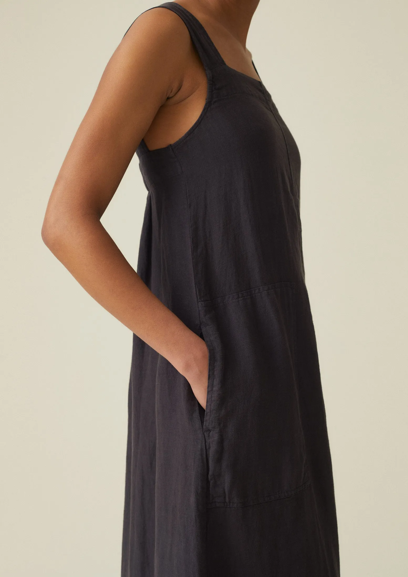 Linen Sun Dress | Black Coffee sold by TOAST product image thumbnail 3