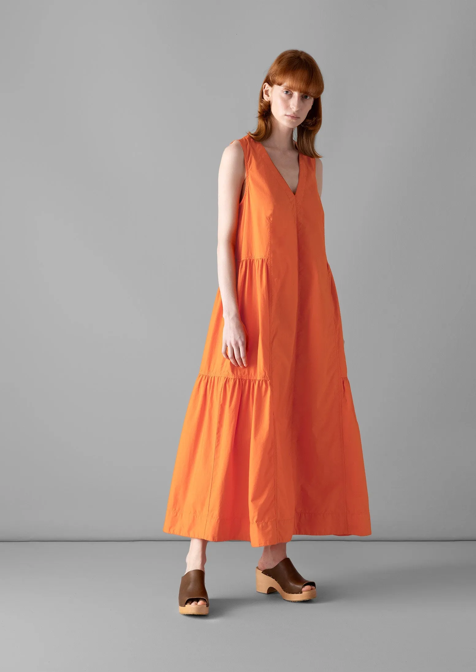 Tiered Cotton Poplin Dress | May Pole sold by TOAST product image thumbnail 3