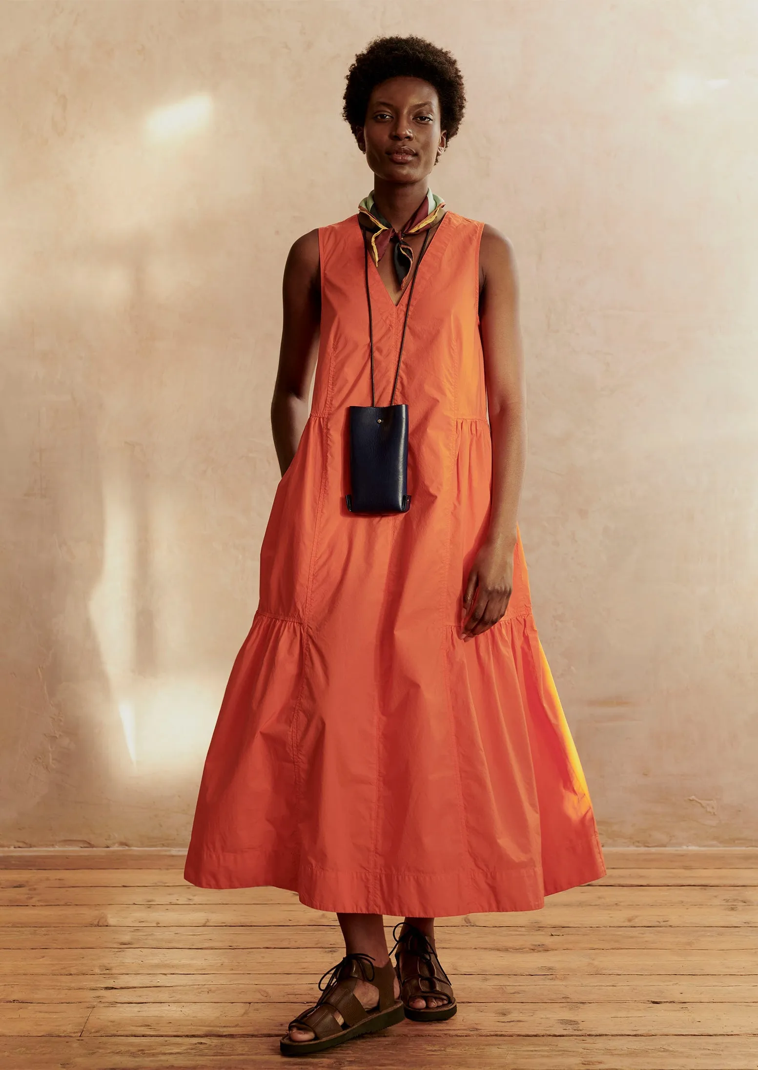 Tiered Cotton Poplin Dress | May Pole sold by TOAST product image thumbnail 2