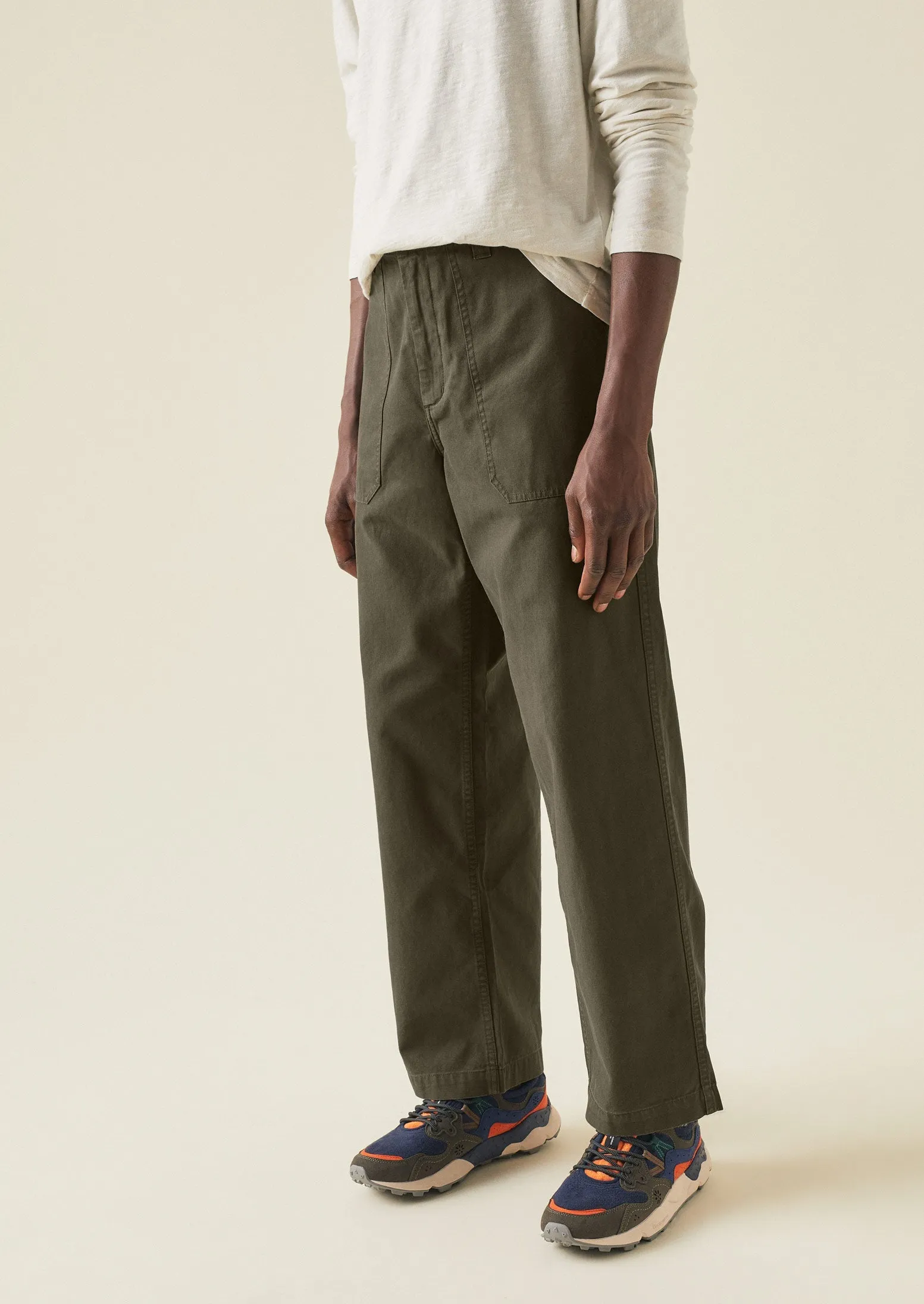 Rory Carpenter Canvas Trousers | Dark Olive sold by TOAST product image thumbnail 3