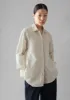 Dash Stripe Cotton Shirt | Ivory/Golden Olive sold by TOAST