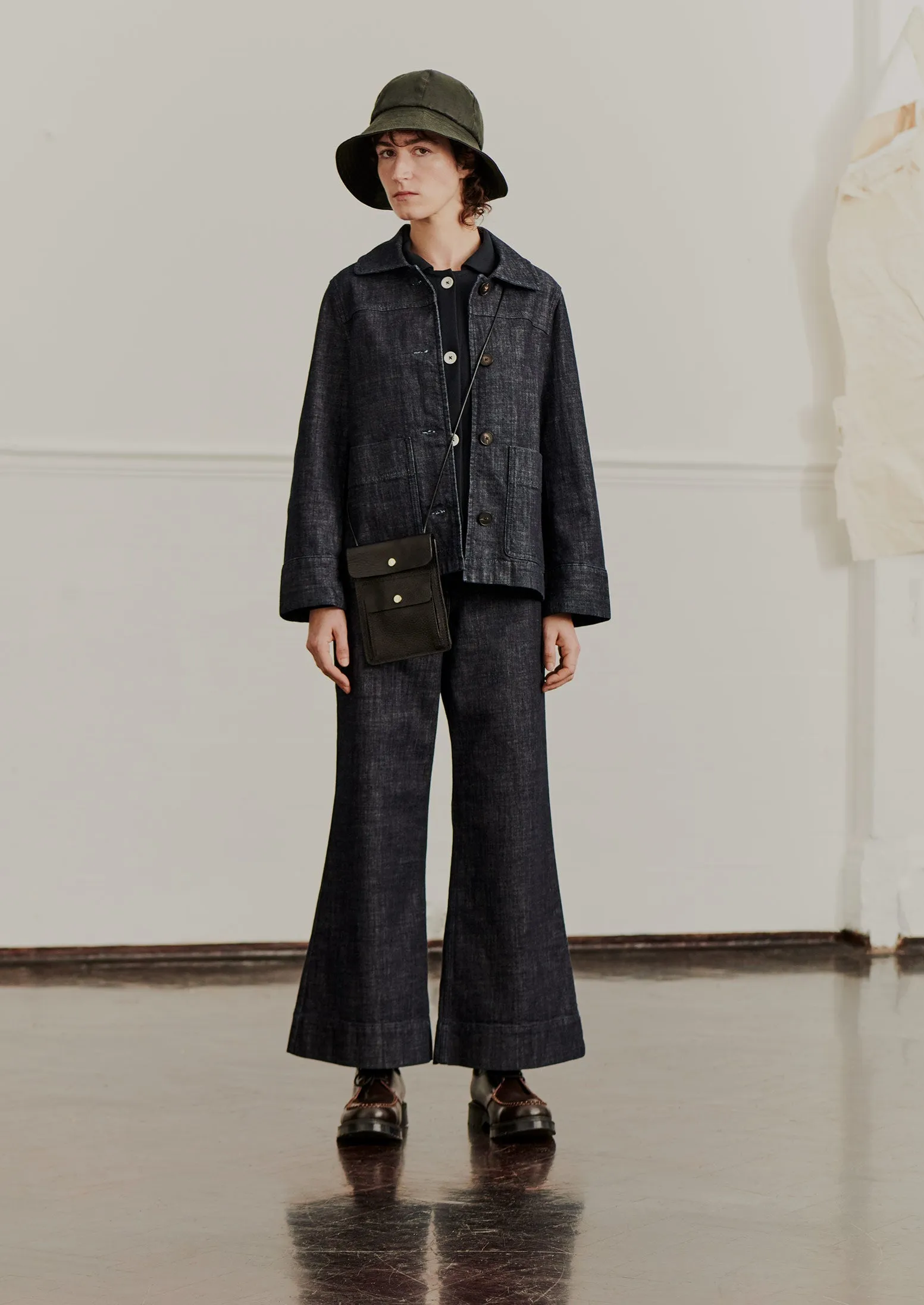 Wide Sleeve Organic Indigo Denim Jacket | Indigo sold by TOAST product image thumbnail 5