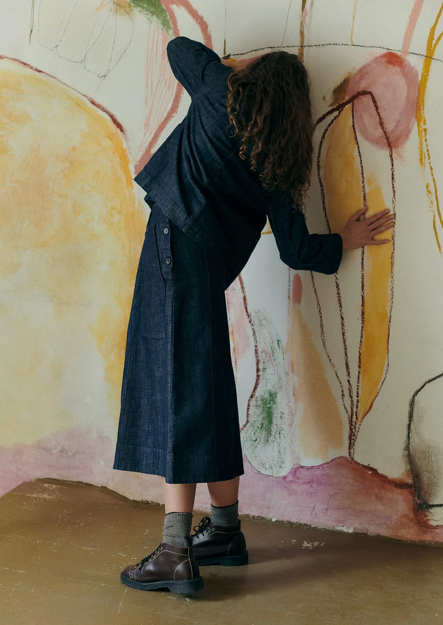 Wide Sleeve Organic Indigo Denim Jacket | Indigo sold by TOAST product image thumbnail 2