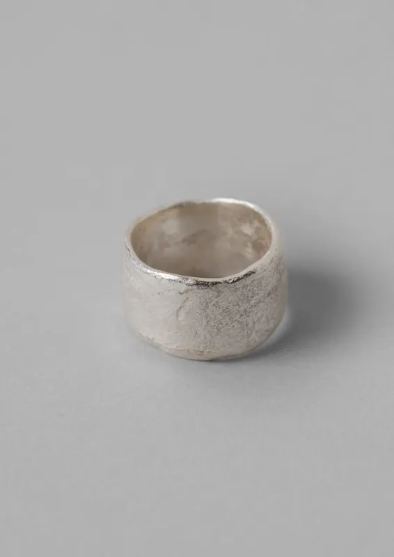 Emily Nixon Sculptural Rock Ring | Silver sold by TOAST