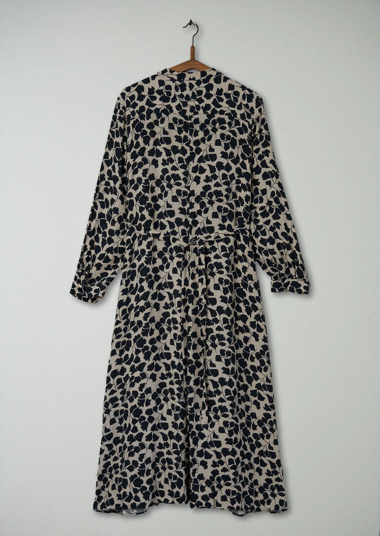 【BAON】Tanaku Pintuck Lace Flare Long One Piece Reworn Trailing Leaf Pintuck Dress Size 12 (440) | Multi