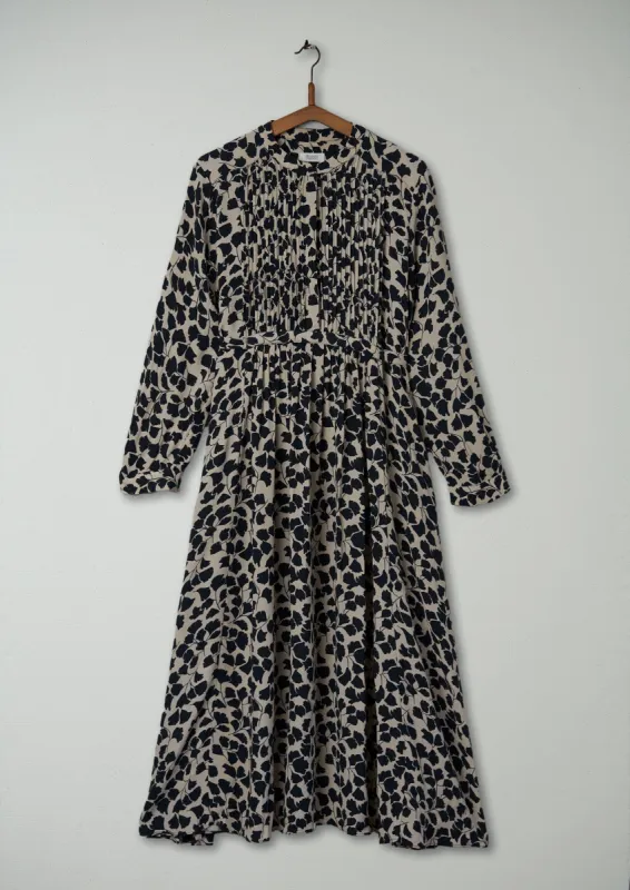 Reworn Trailing Leaf Pintuck Dress Size 12 (440) | Multi sold by TOAST