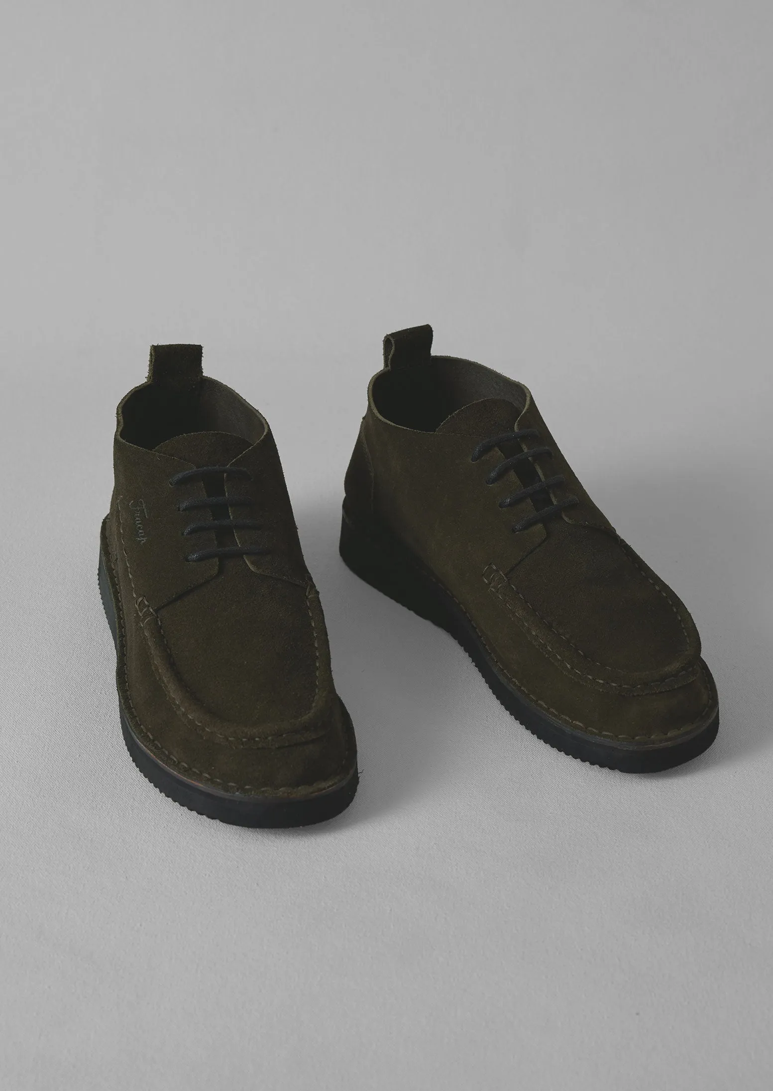 Fracap Suede Camp Shoes | Olive sold by TOAST