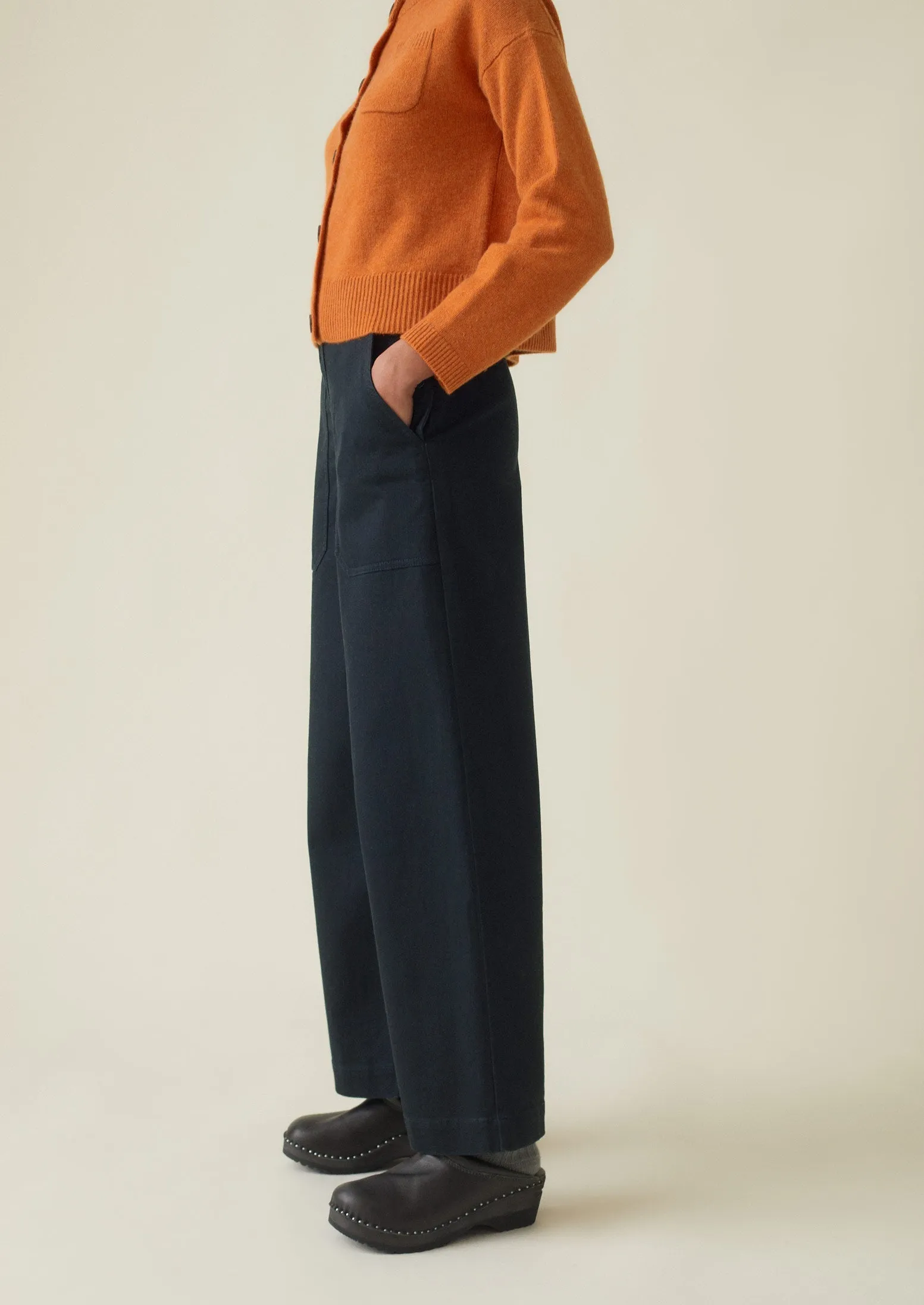 Annie Organic Denim Side Button Jeans | Black sold by TOAST product image thumbnail 4