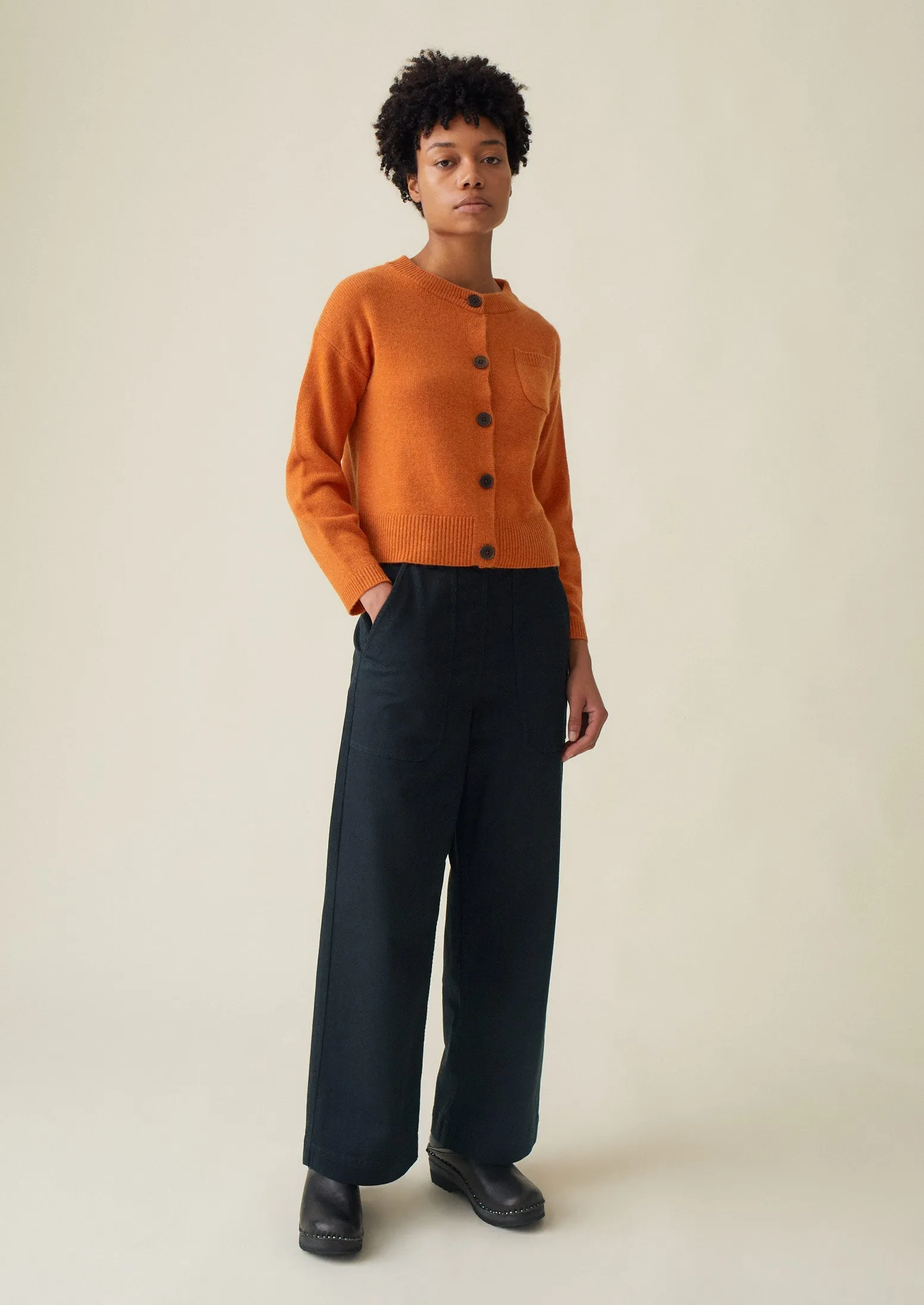 Annie Organic Denim Side Button Jeans | Black sold by TOAST product image thumbnail 2