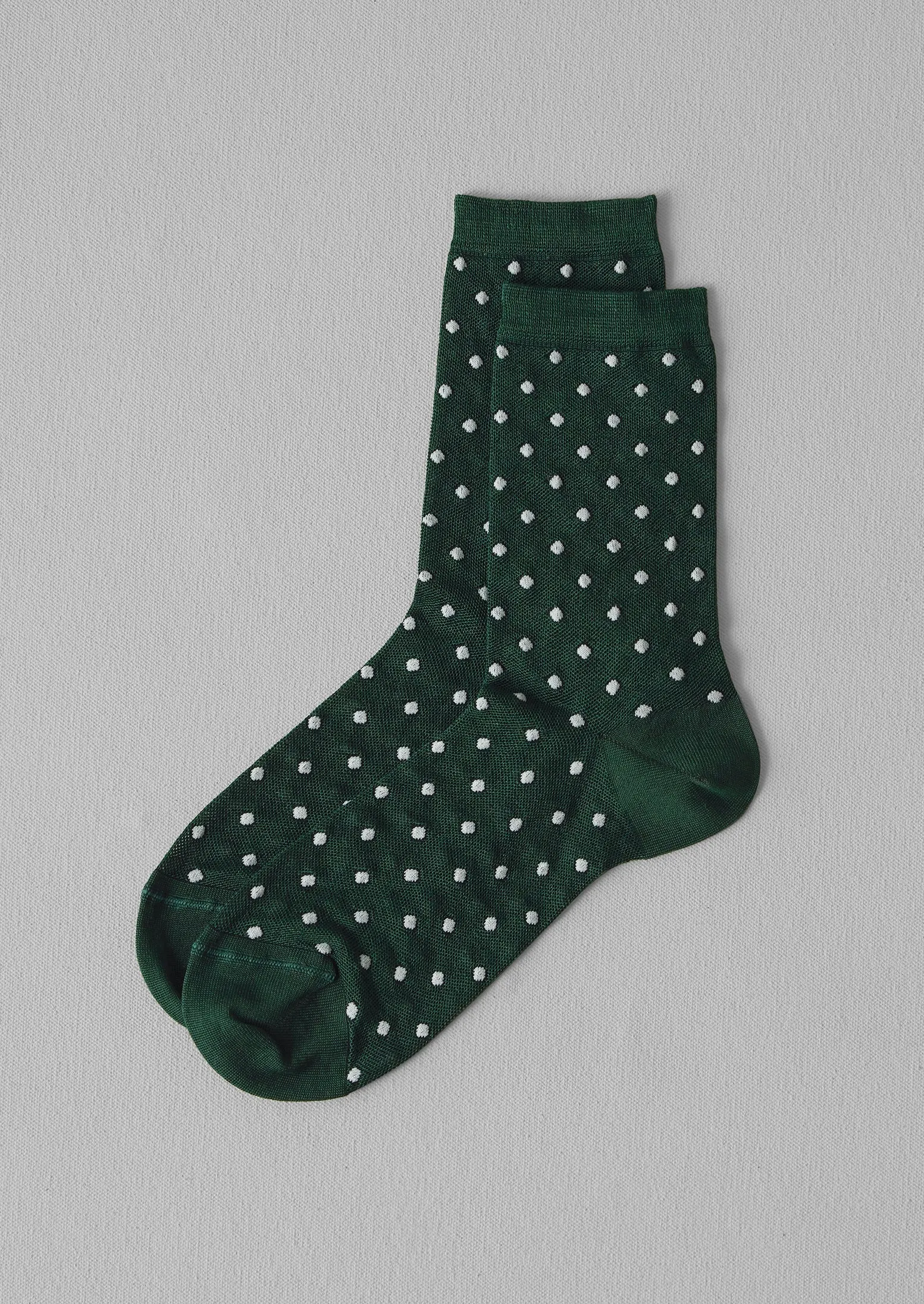 Maria La Rosa Silk Spot Socks | Green sold by TOAST