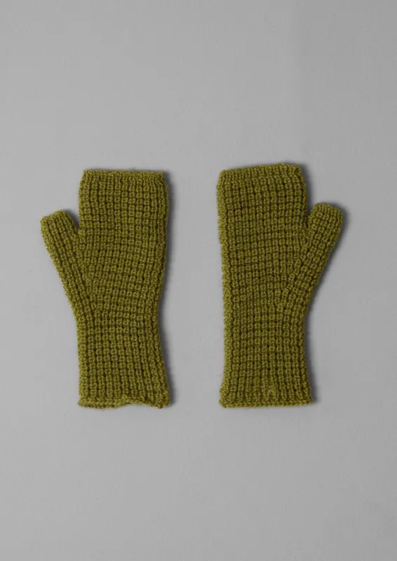 Waffle Stitch Fingerless Gloves | Pear sold by TOAST