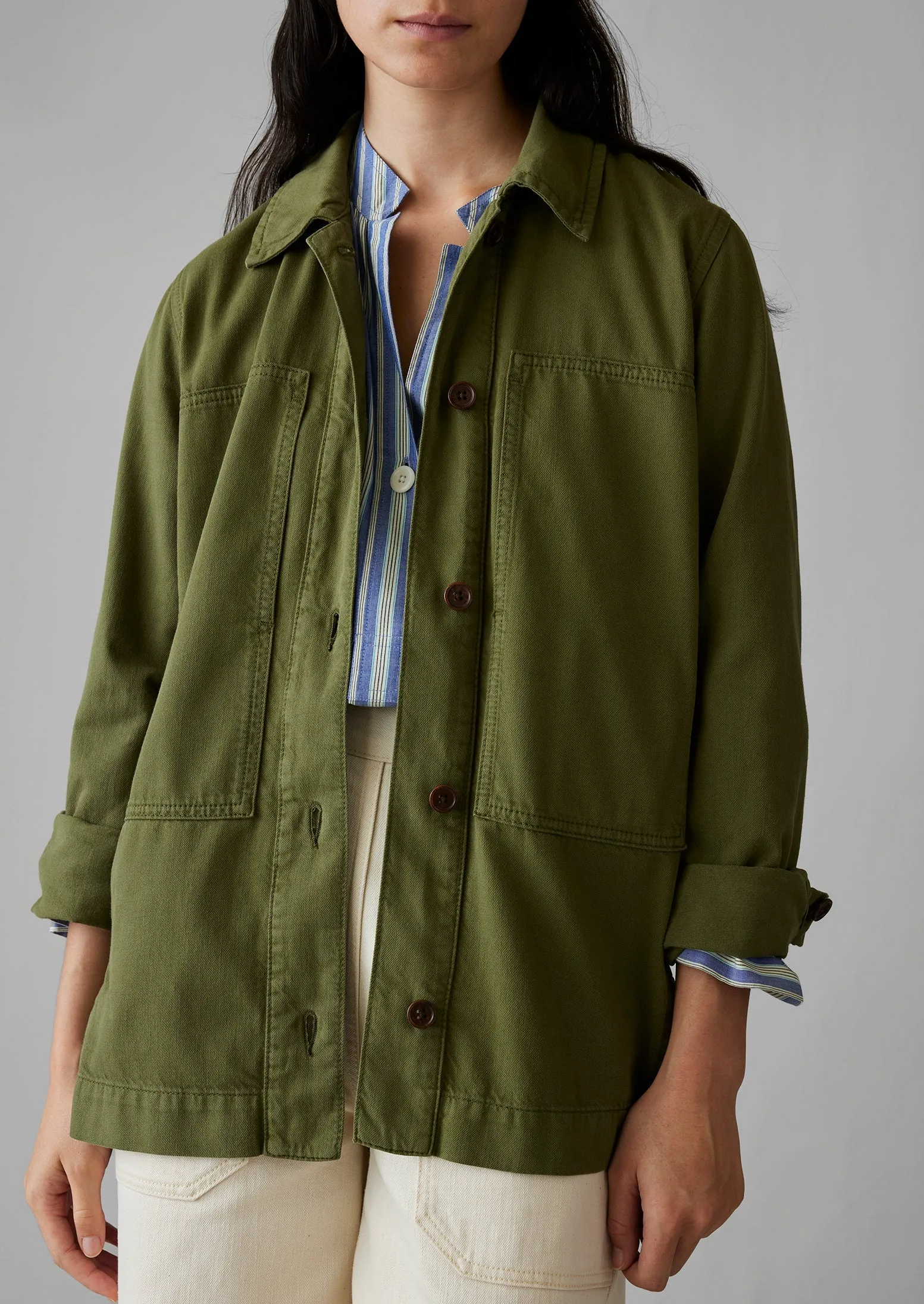 Garment Dyed Denim Shirt | Artichoke sold by TOAST product image thumbnail 4