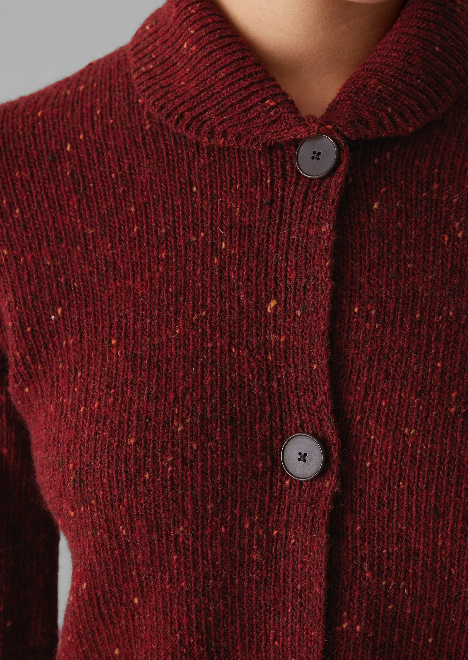 Donegal Wool Round Collar Cardigan | Russet sold by TOAST product image thumbnail 3