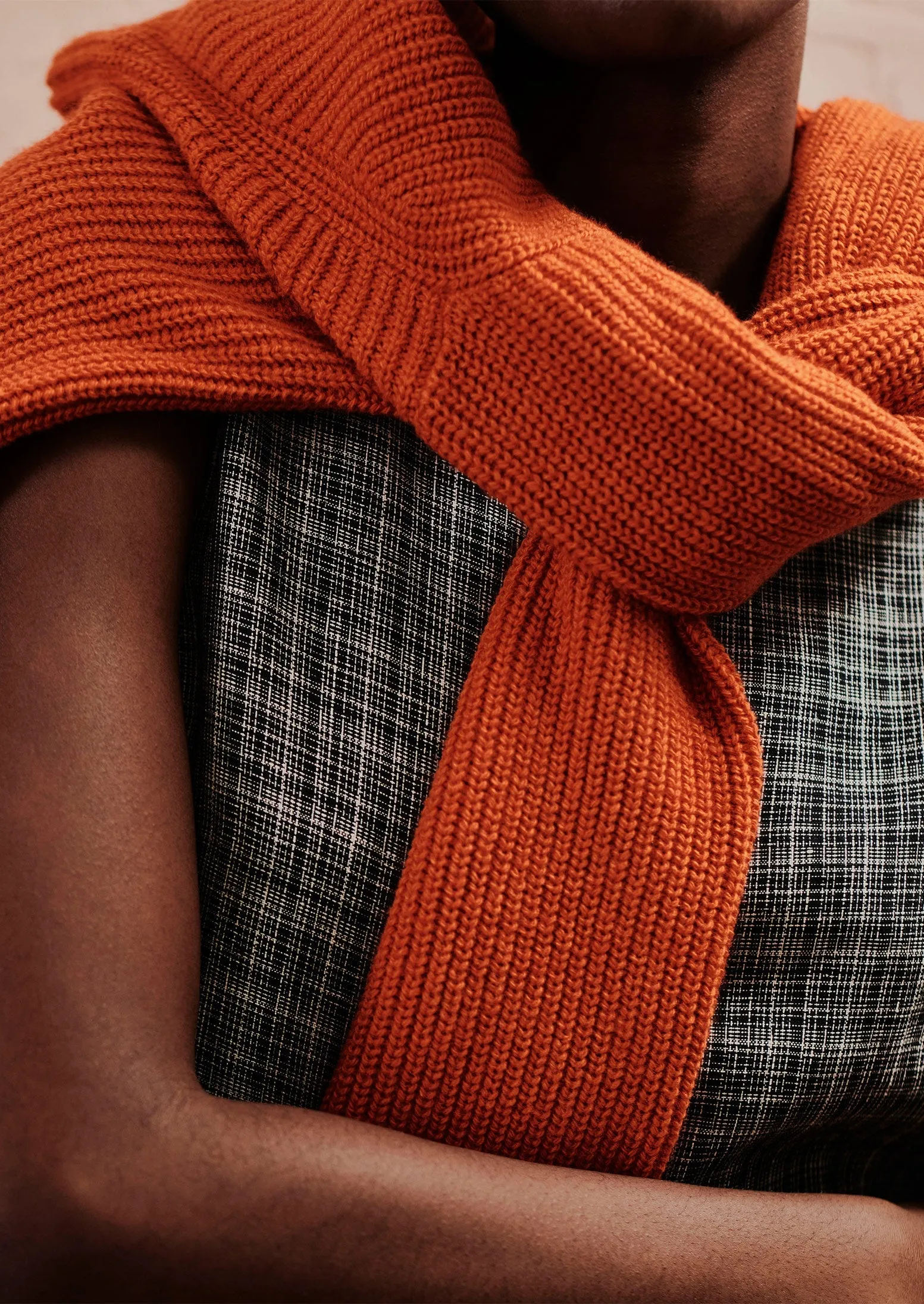 Tiered Asawa Check Linen Dress | Charcoal sold by TOAST product image thumbnail 3