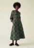 Astrid Check Seersucker Dress | Oil/Sea Green sold by TOAST