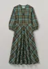 Astrid Check Seersucker Dress | Oil/Sea Green sold by TOAST