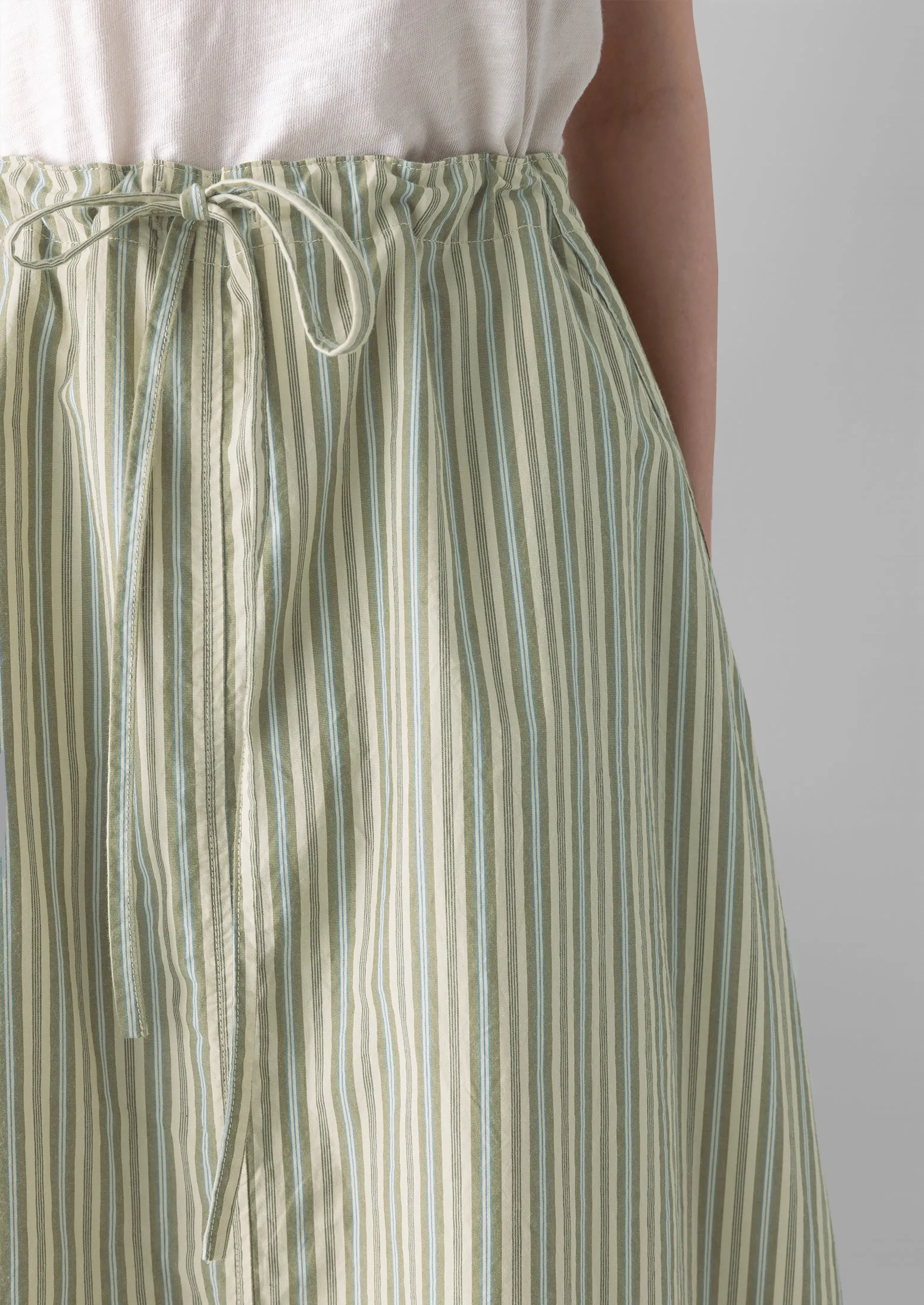 Drawstring Waist Raft Stripe Skirt | Pulp/Bright Sky sold by TOAST product image thumbnail 3
