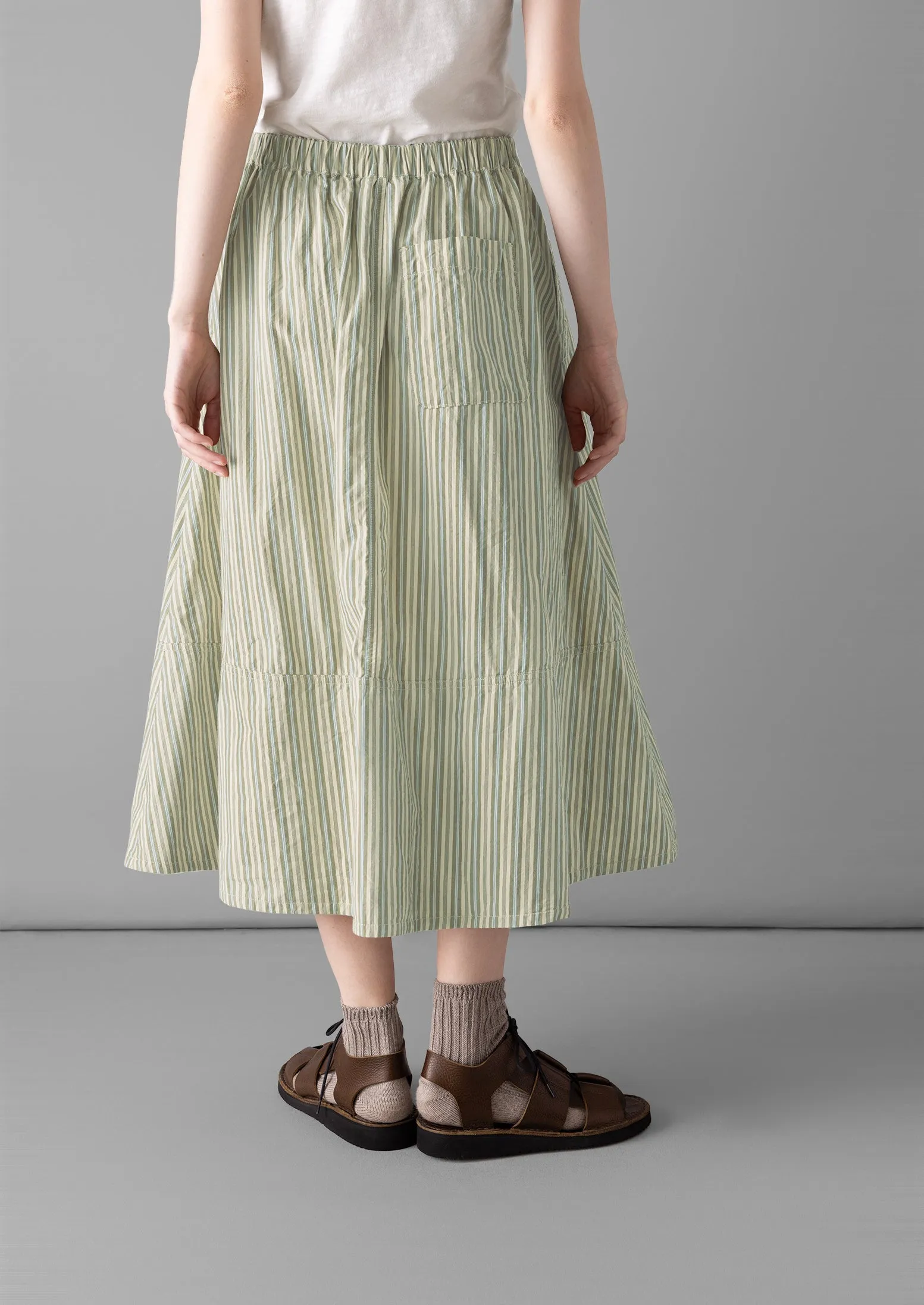 Drawstring Waist Raft Stripe Skirt | Pulp/Bright Sky sold by TOAST product image thumbnail 4