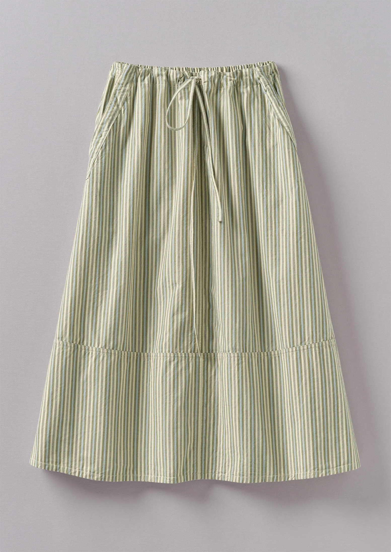 Drawstring Waist Raft Stripe Skirt | Pulp/Bright Sky sold by TOAST