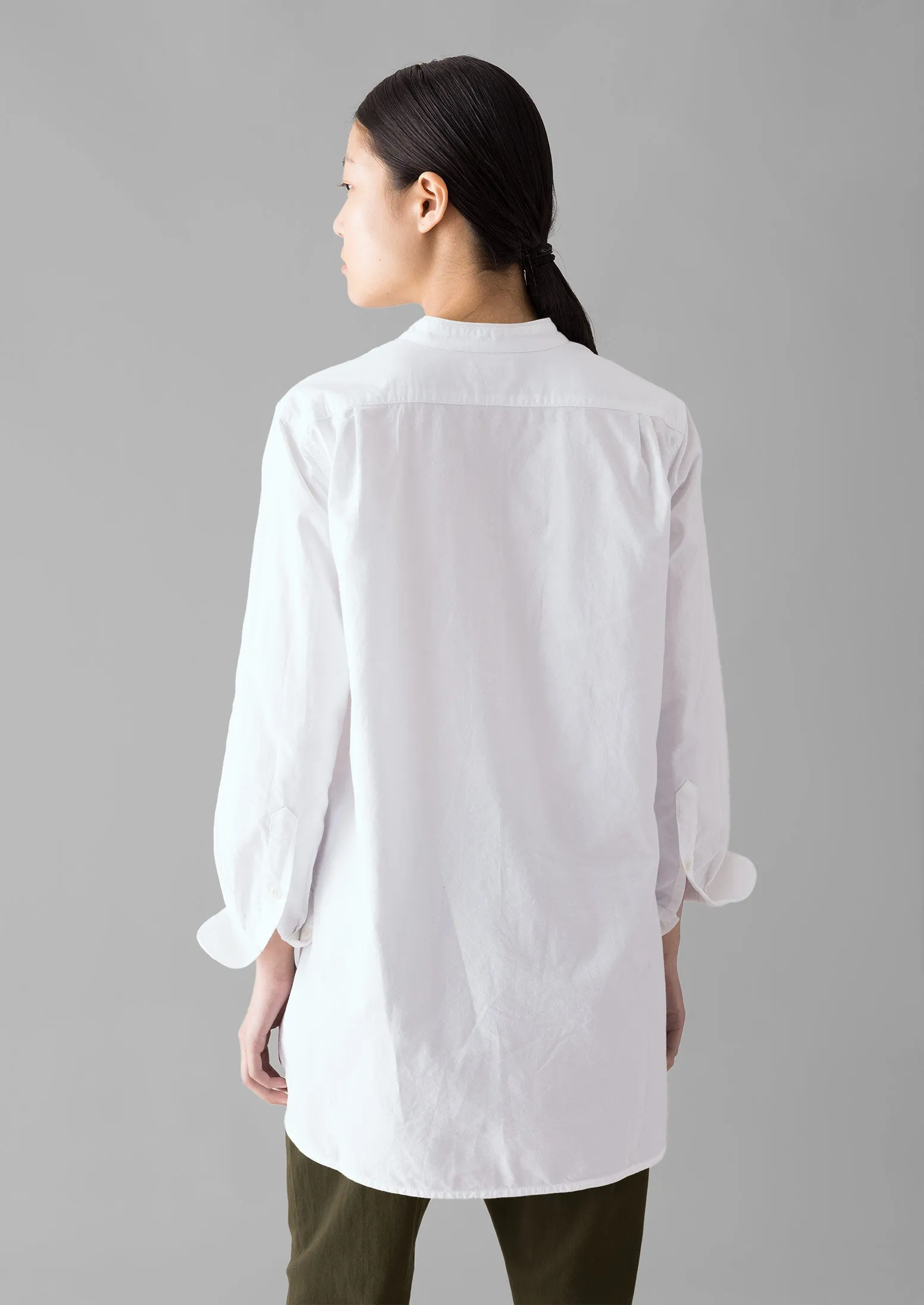 Taro Cotton Oxford Long Shirt | White sold by TOAST product image thumbnail 4