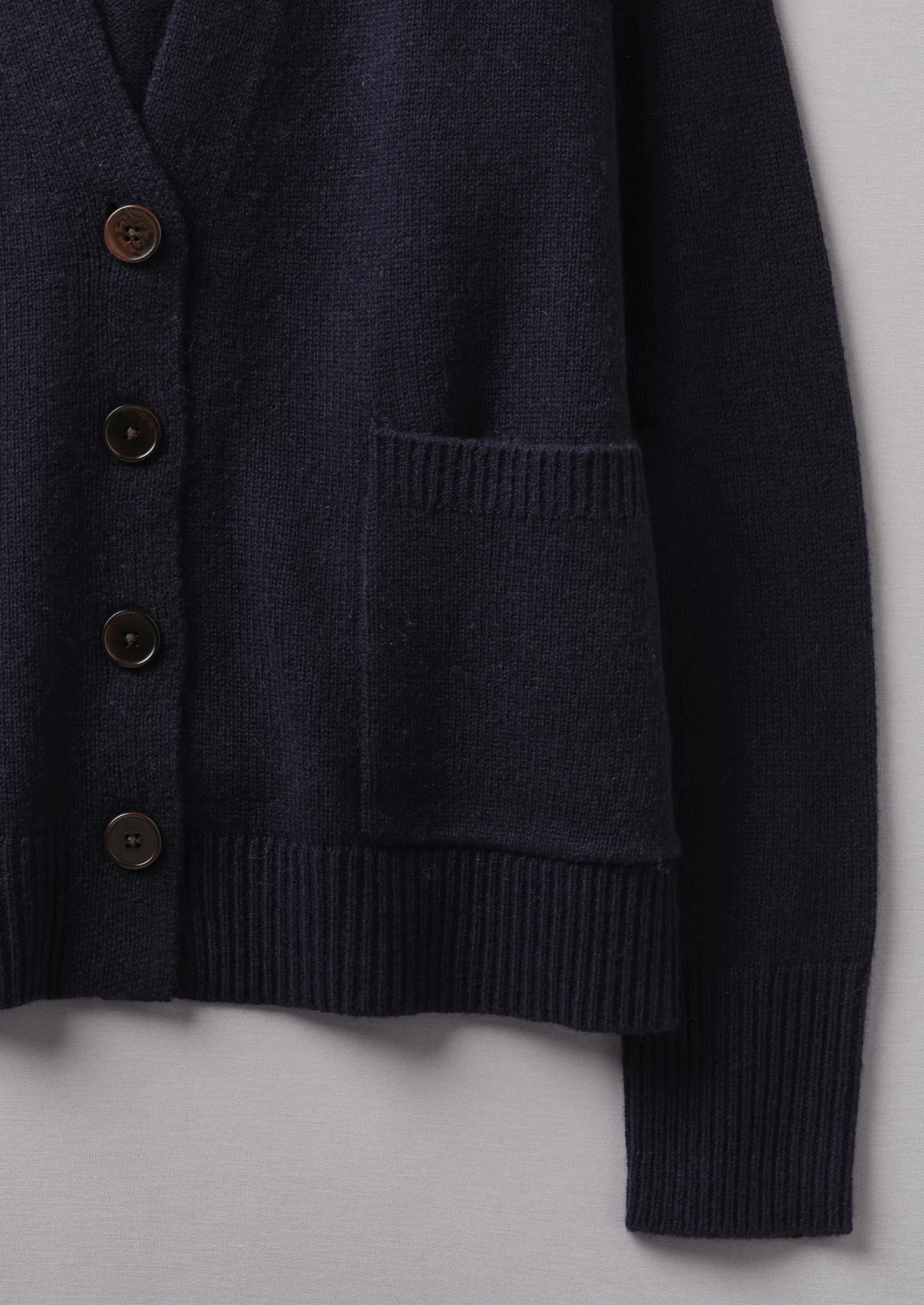 Wool Cashmere Boxy Cardigan | Darkest Navy sold by TOAST product image thumbnail 4