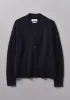 Wool Cashmere Boxy Cardigan | Darkest Navy sold by TOAST