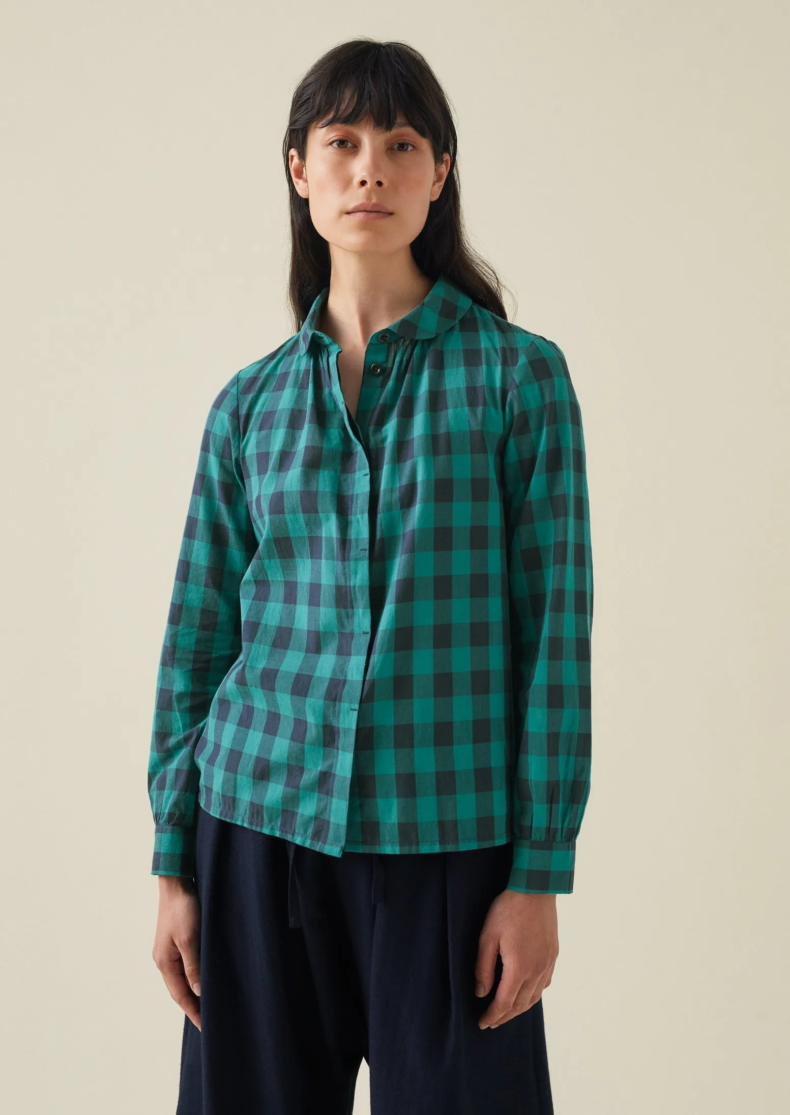 Anja Check Cotton Shirt | Dragonfly sold by TOAST product image thumbnail 2