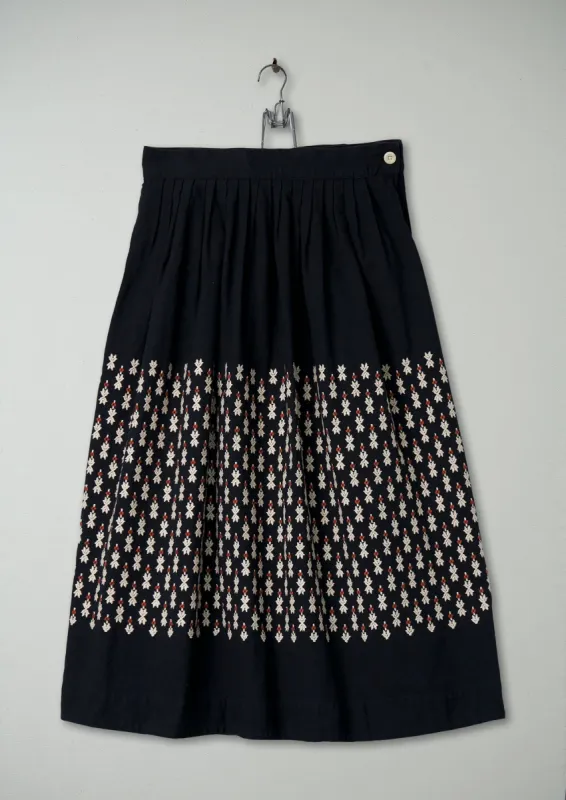 Reworn Cotton Jacquard Skirt Size 14 (096) | Multi sold by TOAST