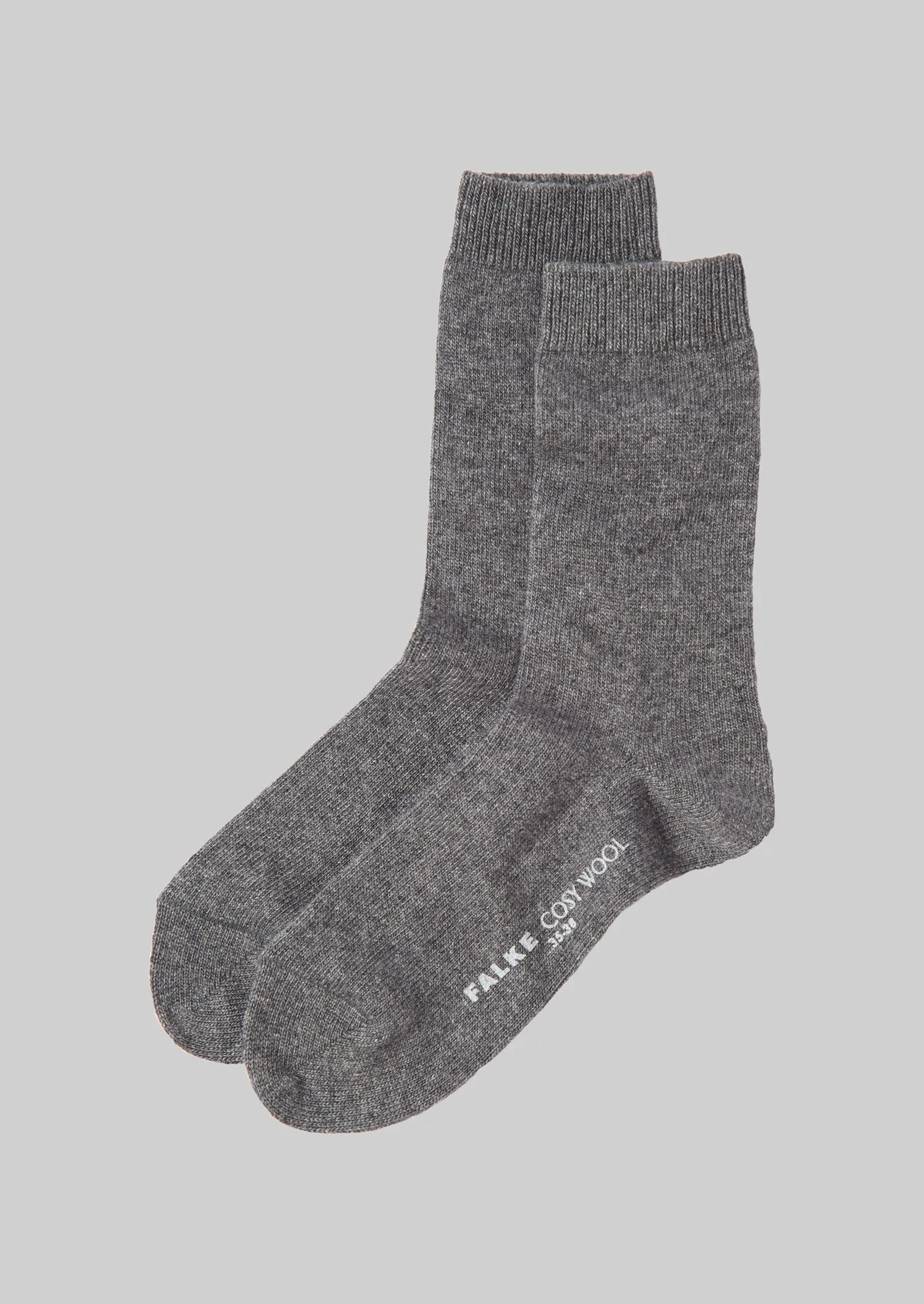 Falke Cosy Wool Socks | Light Grey Melange sold by TOAST