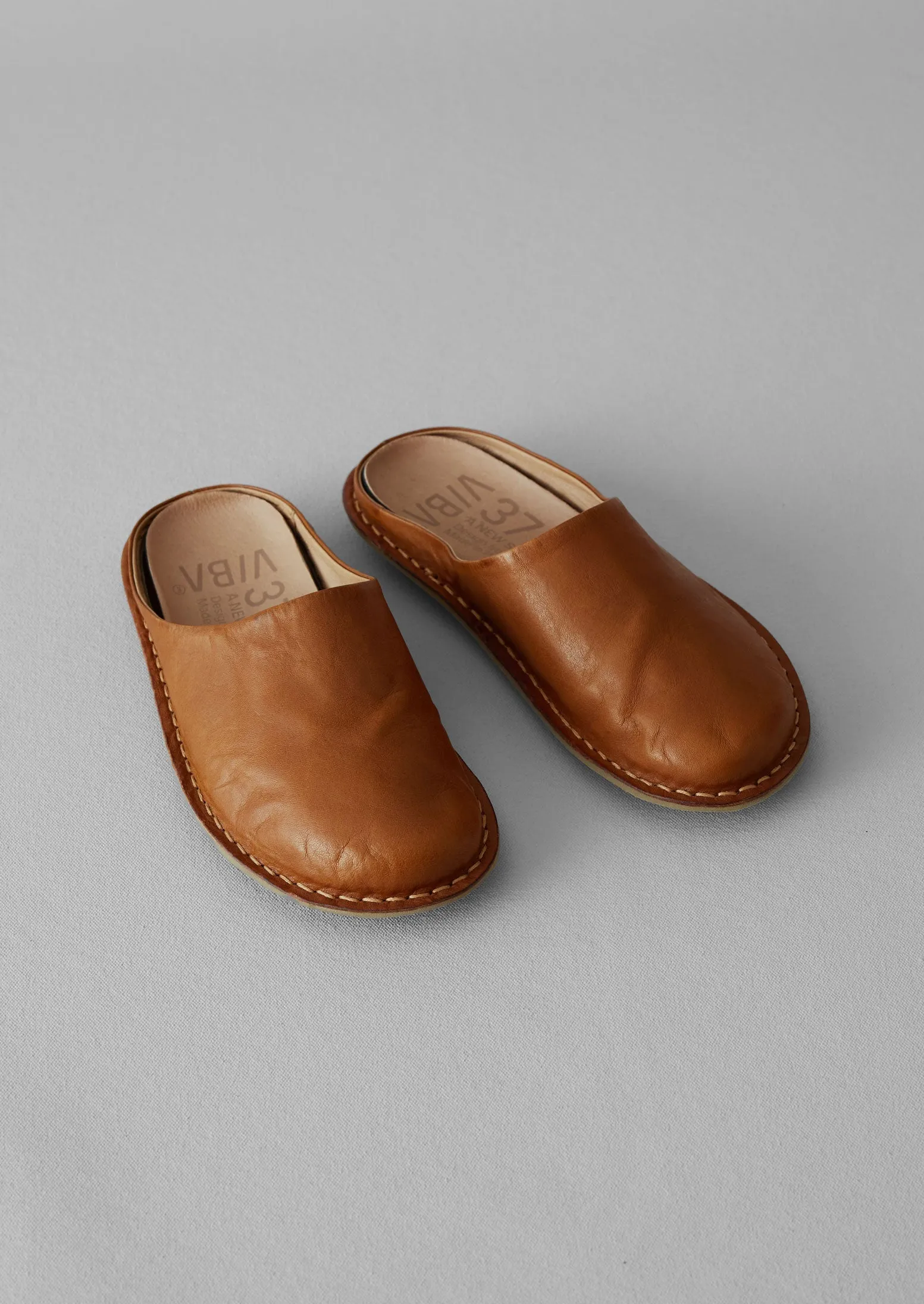 Vibae Roma Leather Mules | Tan sold by TOAST