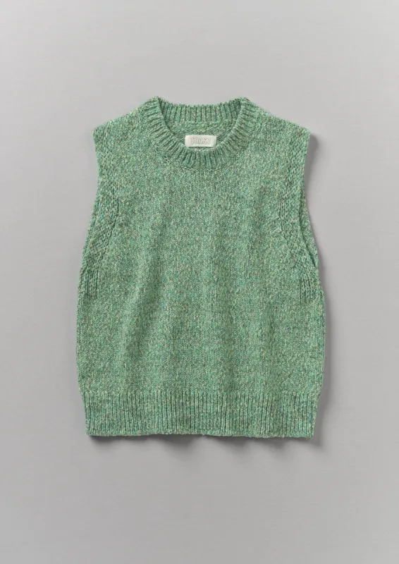 Chunky Cotton Knitted Tank | Turquoise sold by TOAST