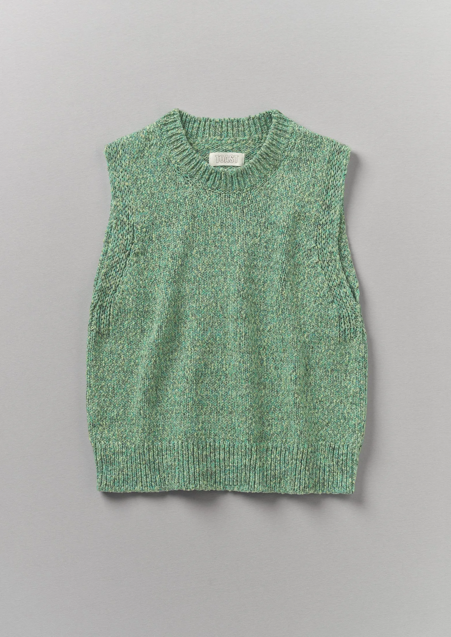 Chunky Cotton Knitted Tank | Turquoise sold by TOAST