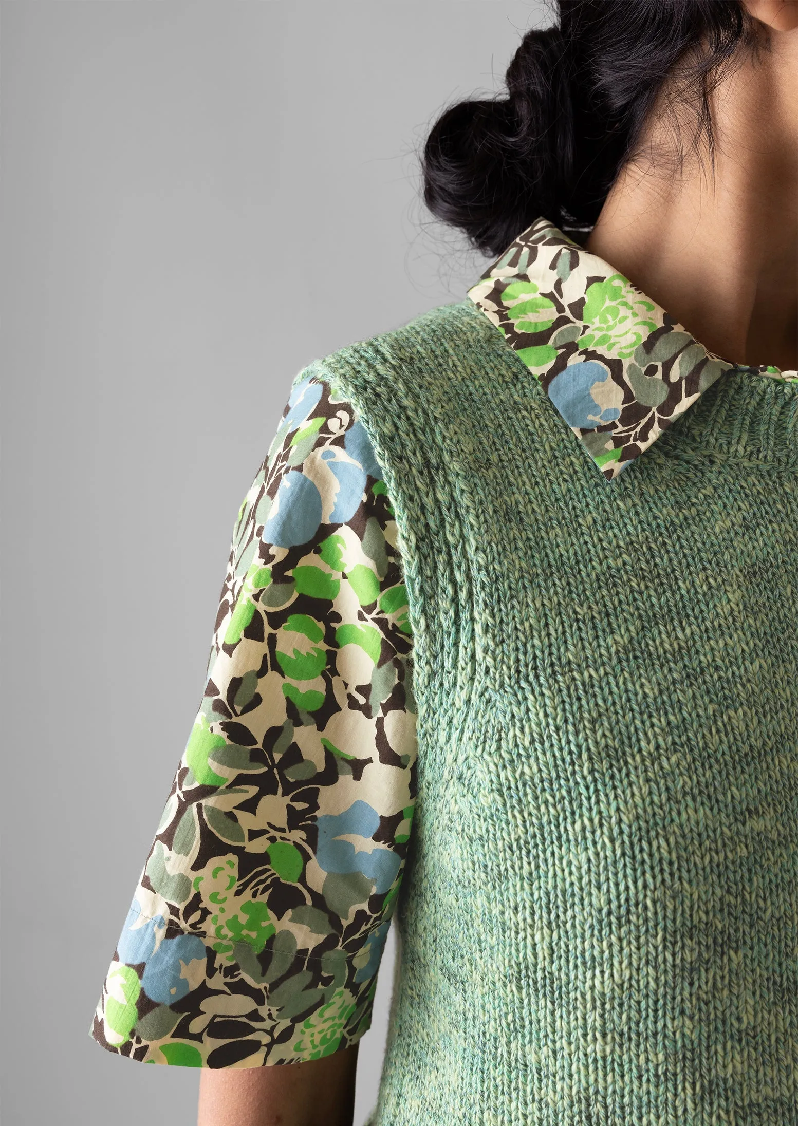 Chunky Cotton Knitted Tank | Turquoise sold by TOAST product image thumbnail 5