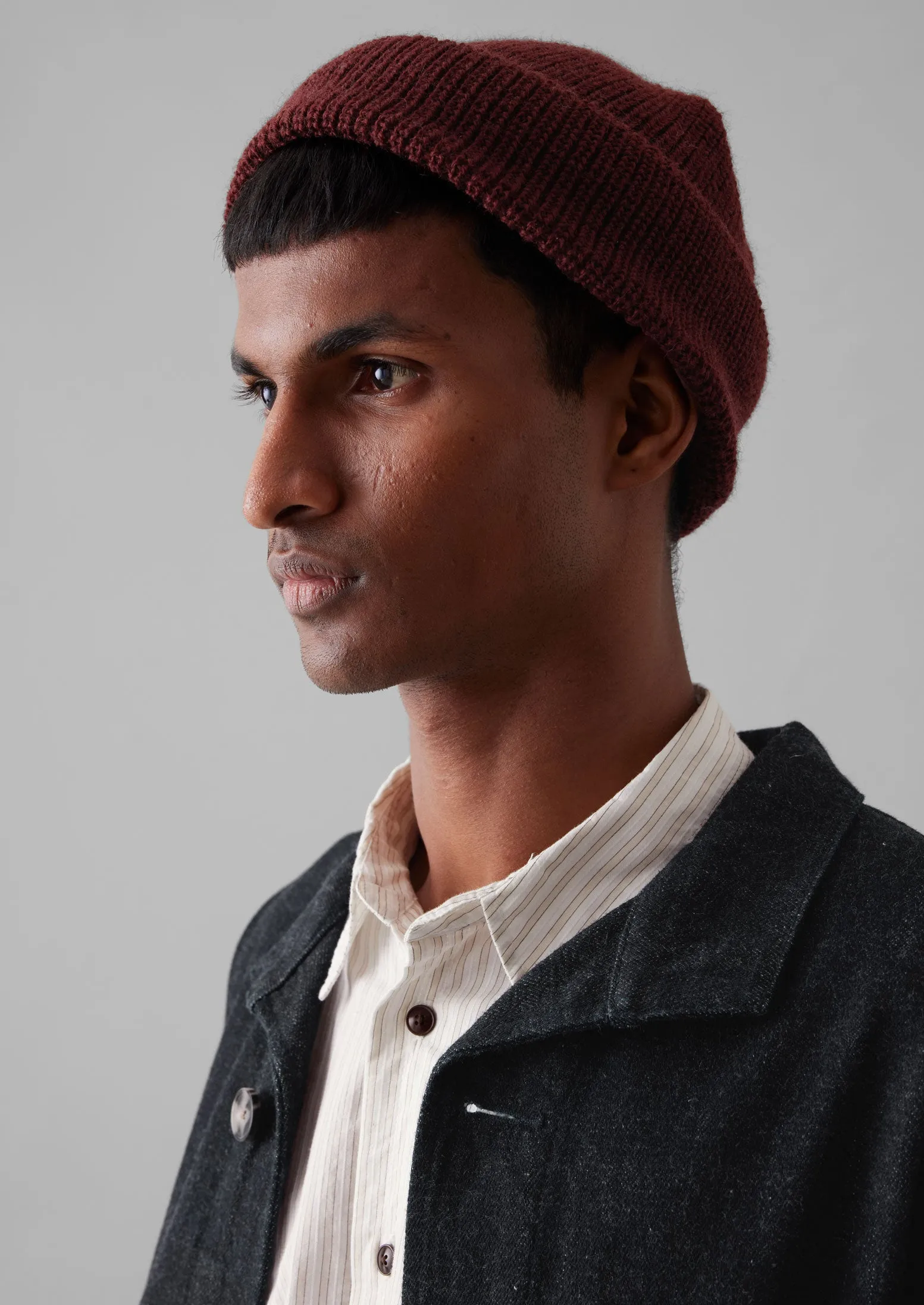 Heimat Mechanic Wool Hat | Burgundy sold by TOAST product image thumbnail 3