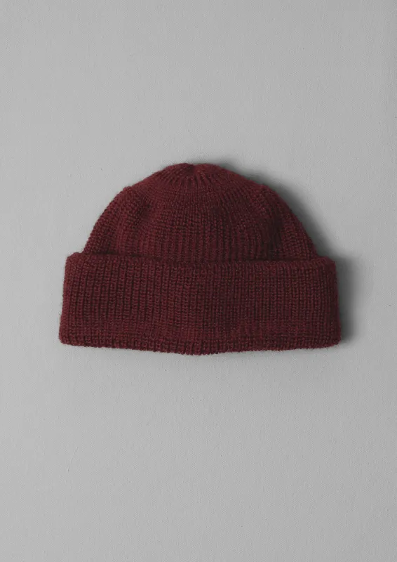 Heimat Mechanic Wool Hat | Burgundy sold by TOAST