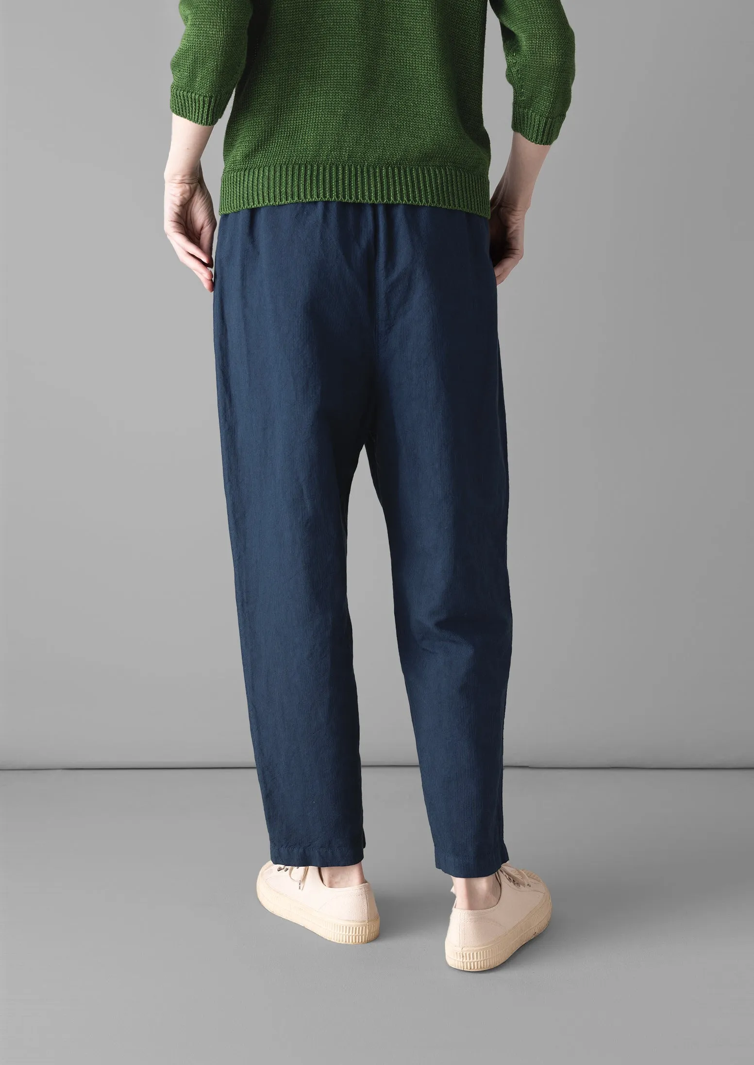 Alix Garment Dyed Stripe Trousers | Dark Indigo sold by TOAST product image thumbnail 4
