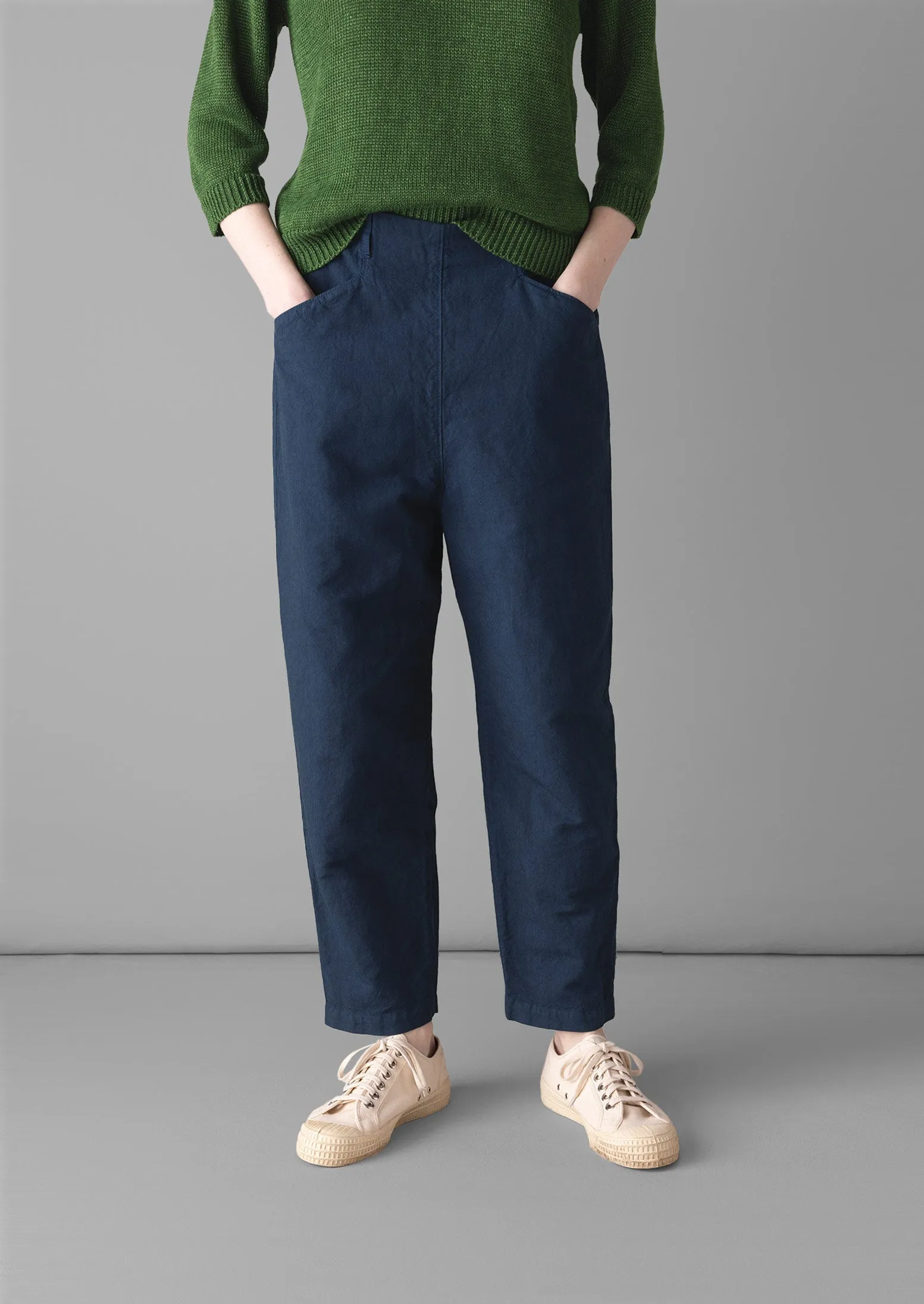 Alix Garment Dyed Stripe Trousers | Dark Indigo sold by TOAST product image thumbnail 2