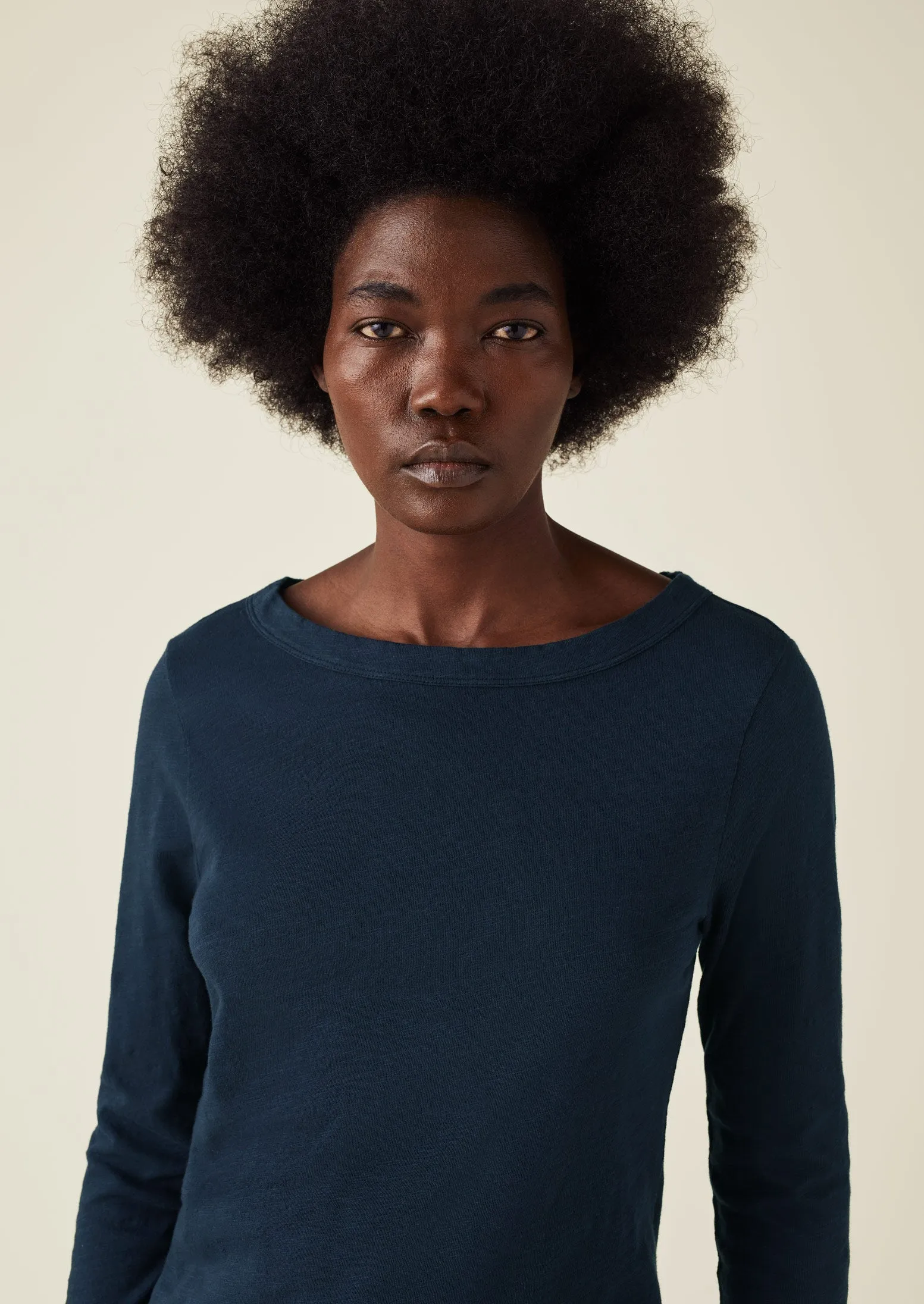 Lia Boat Neck Tee | Dark Navy sold by TOAST product image thumbnail 3