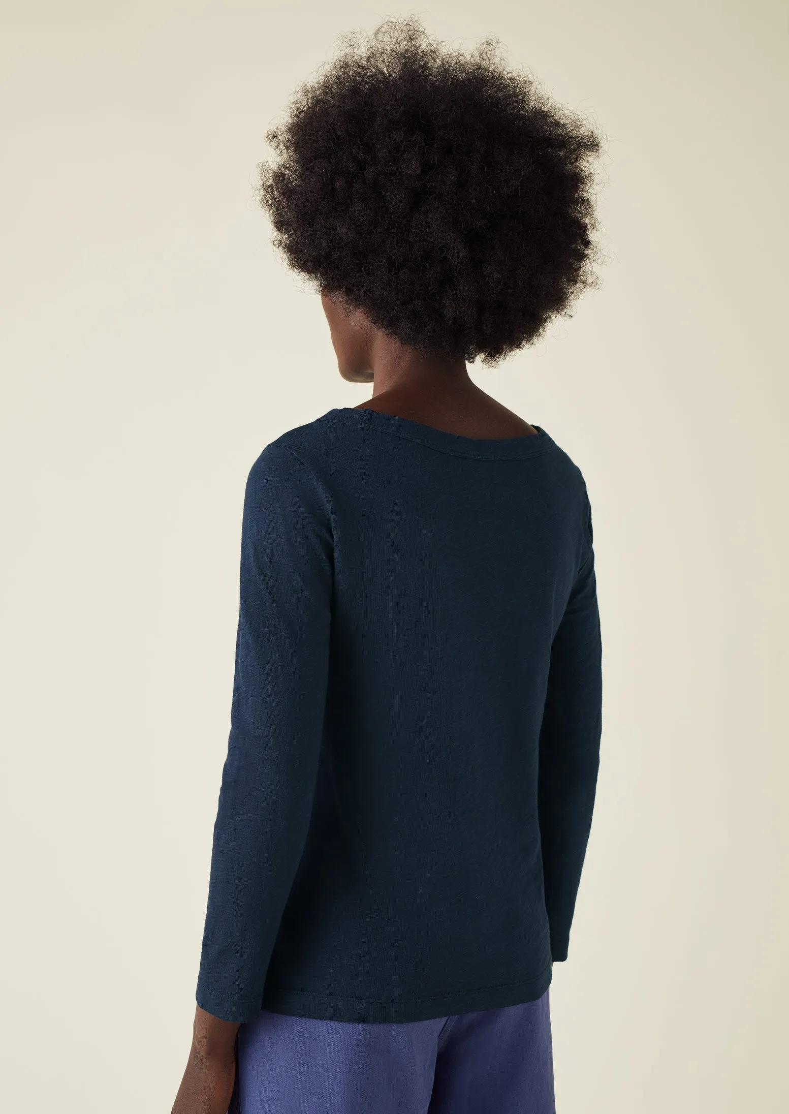 Lia Boat Neck Tee | Dark Navy sold by TOAST product image thumbnail 4